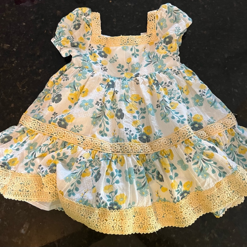 Joie Floral Kids Dress with Yellow and Blue